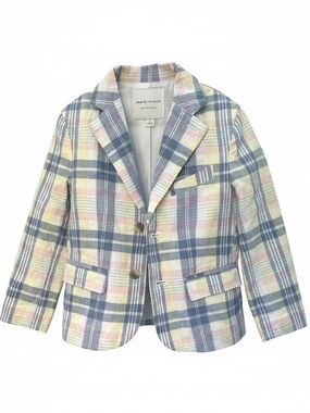 Janie and Jack: The Plaid Cotton Linen Boys Blazer